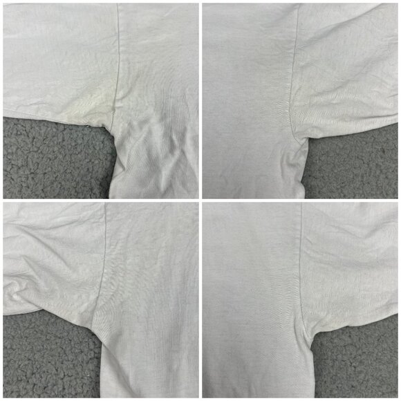 Avirex Shirt Mens 2XL XXL White Long Sleeve Denim Systems Y2K USA Made Vintage 2 - Picture 7 of 10